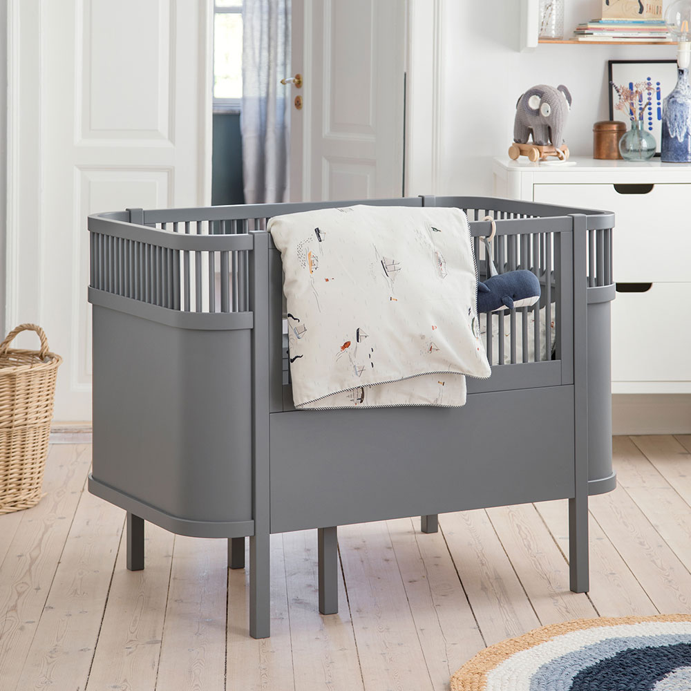 Sebra Baby- og juniorseng Classic Grey