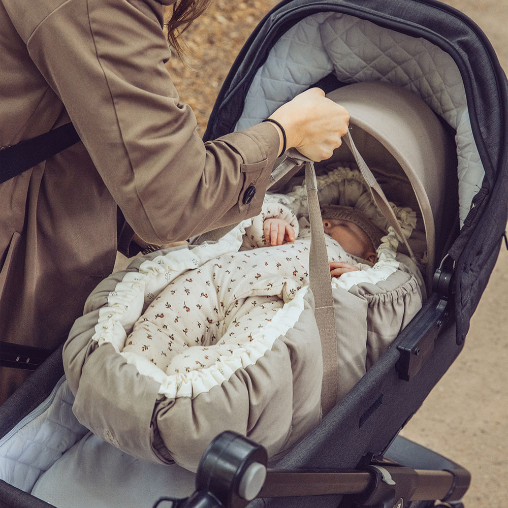 Sebra solskjerm til 3-i-1 Babynest Jetty Beige