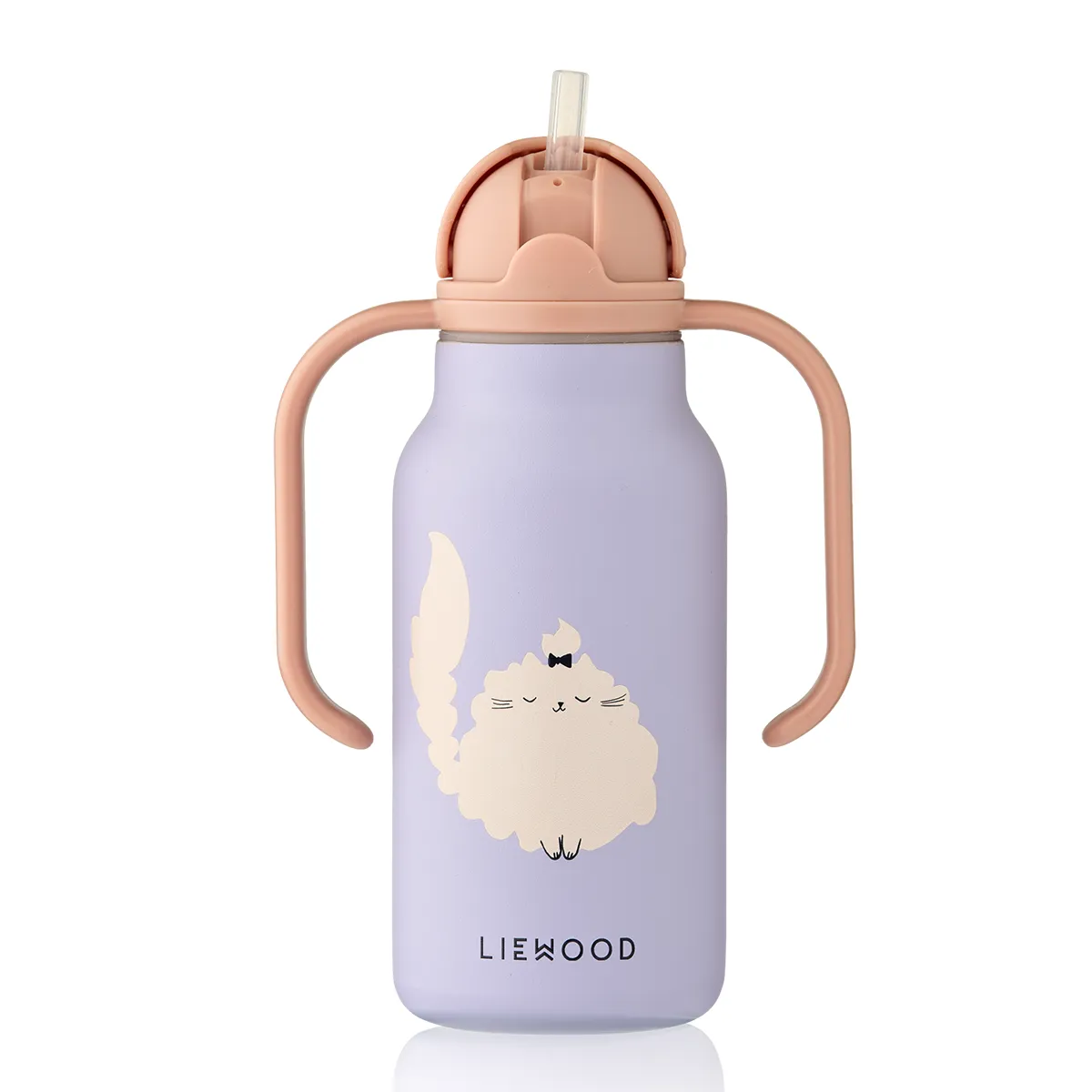 Liewood Kimmie vannflaske 250 ml Cat / Warm lilac
