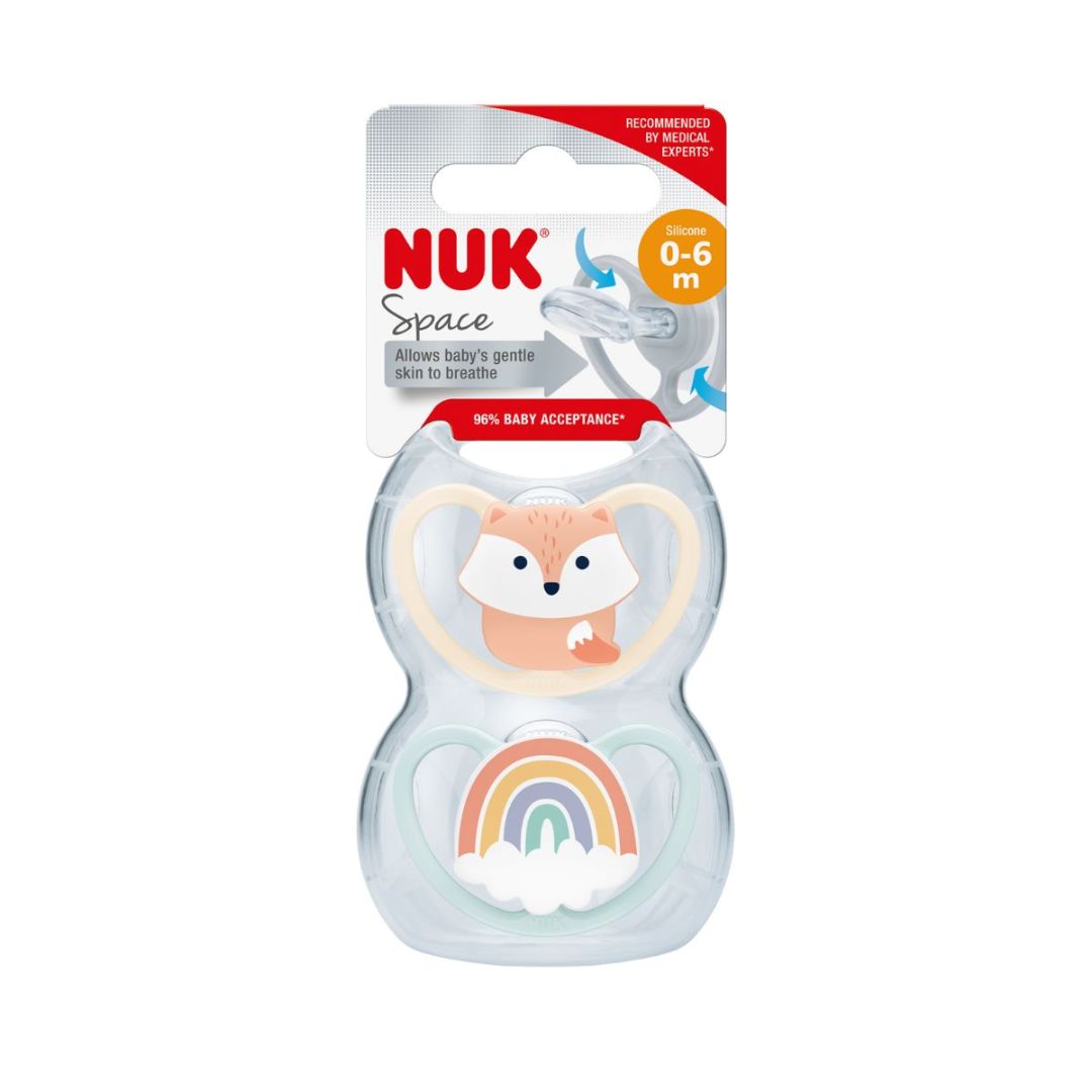 NUK smokk 0-6m Space Fox