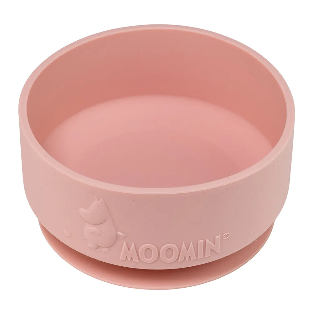 Rätt Start Mumin Silikonskål med sugekopp Rosehip Pink