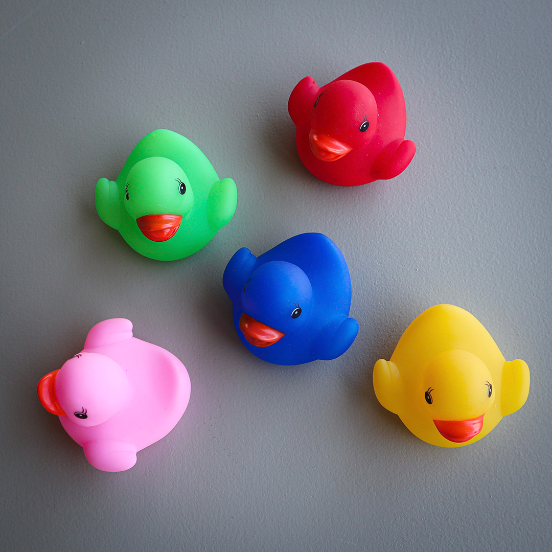 Rätt Start Badeleker Rainbow Ducks 5-pakning