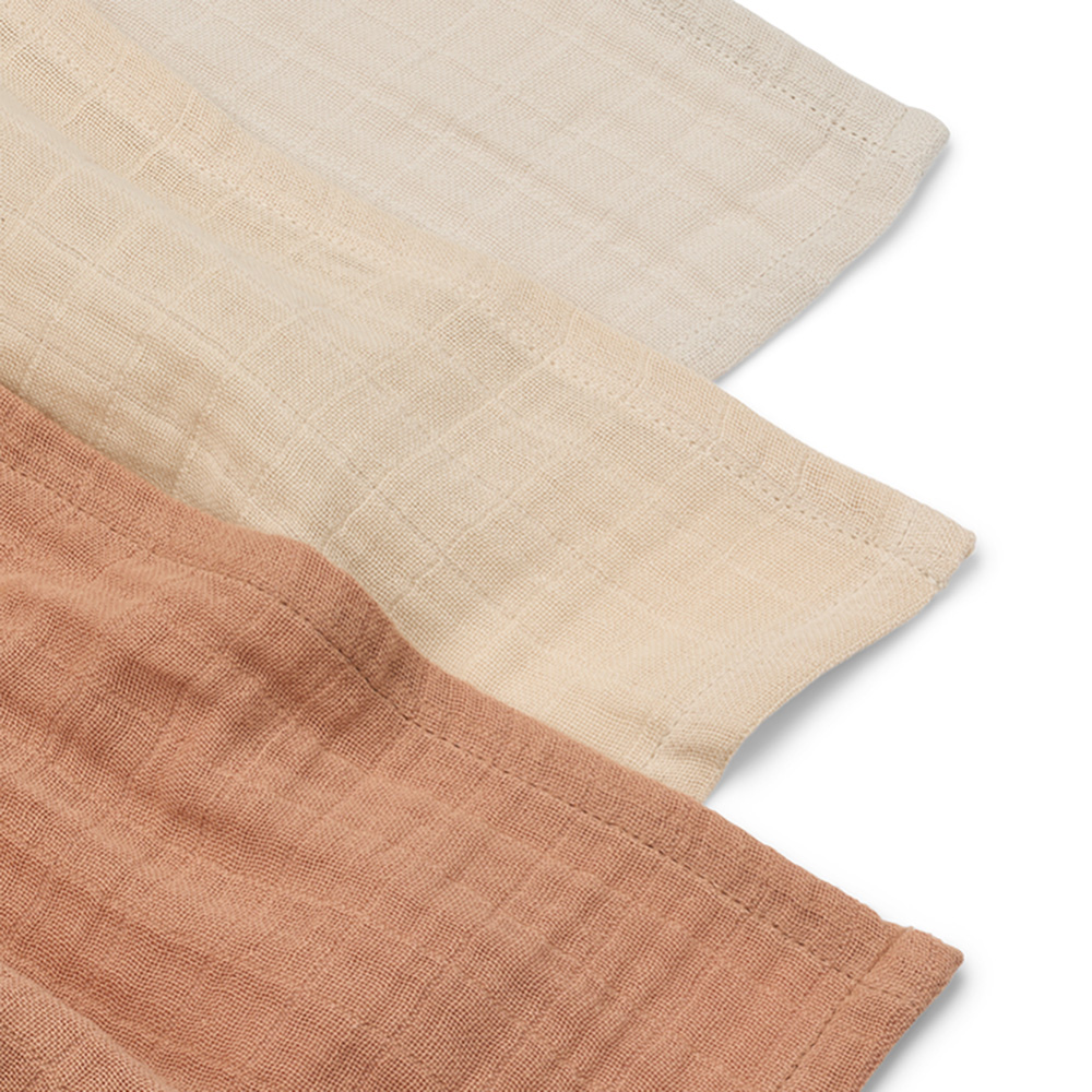 Liewood Lewis Muslin Cloth 3-Pack Toscana roseblanding