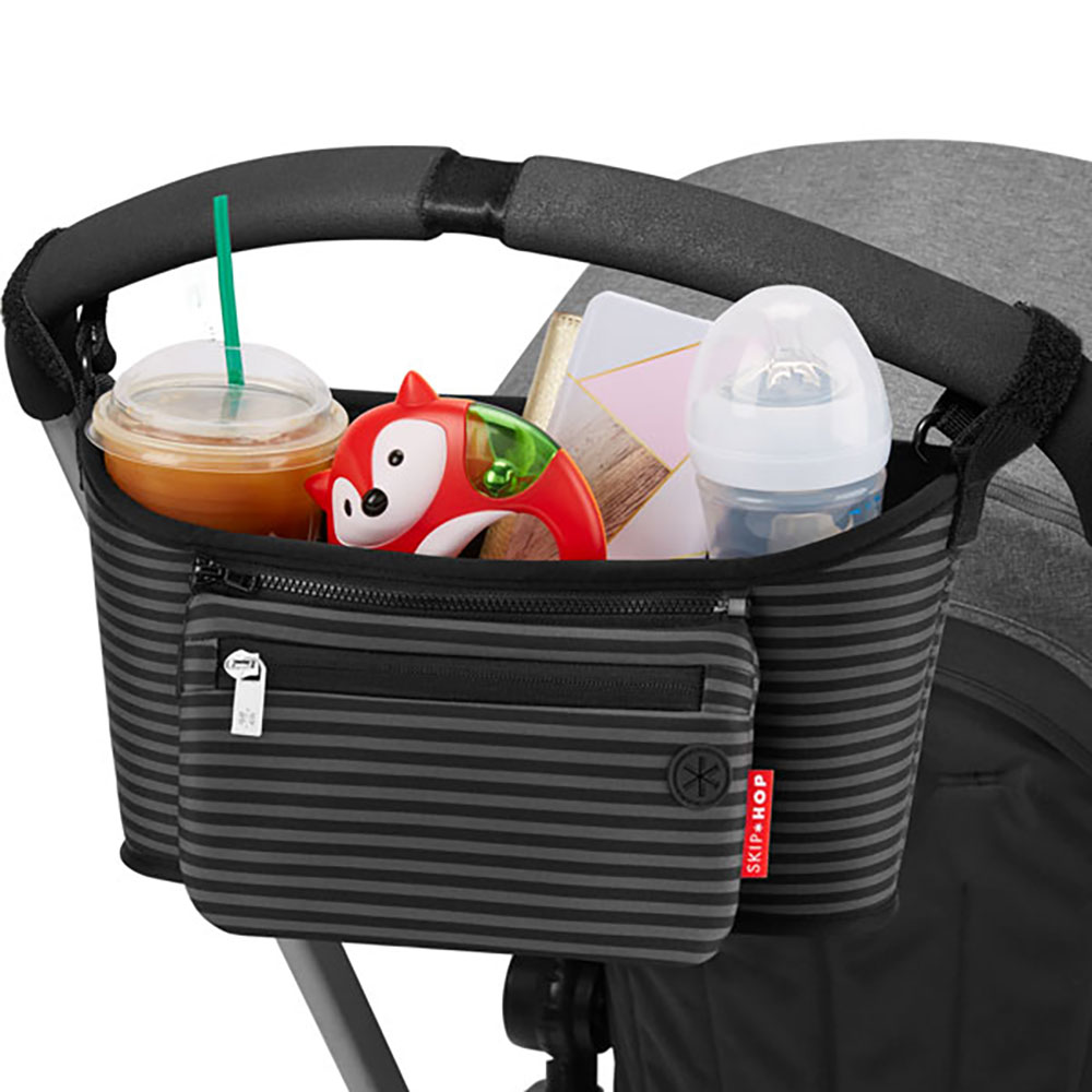 Skip Hop Stroller Organizer svart/grå striper