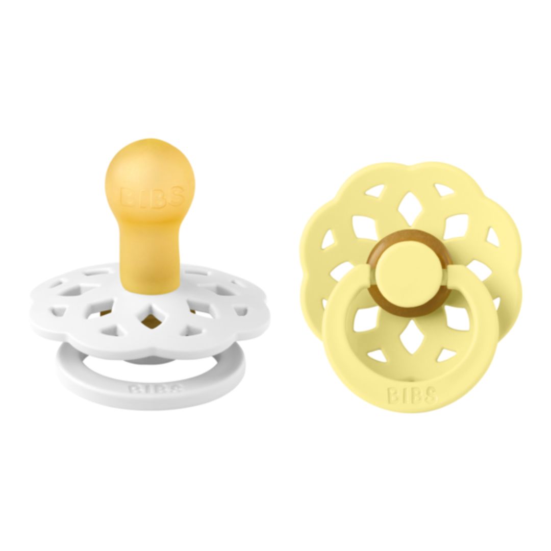 BIBS duk Boheme 2-pakning 0-6m Hvit/Solskinn