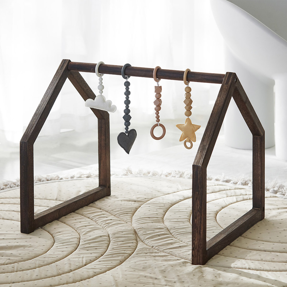 Elodie baby gym base-mørk tre