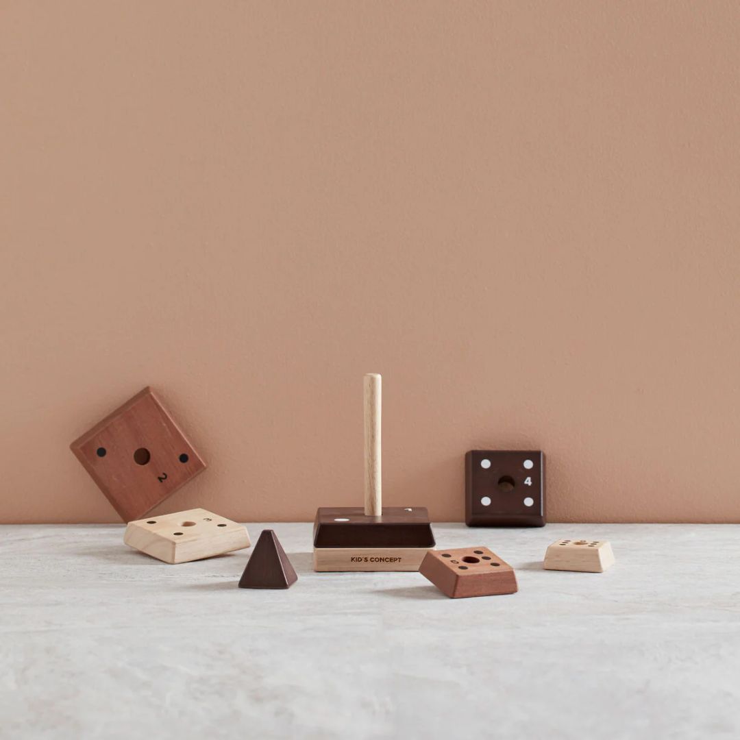 Kids Concept Plocktorn pyramide natur NEO