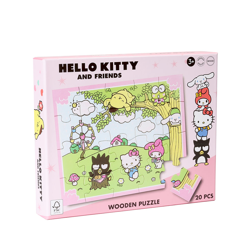 Hello Kitty-puslespill i tre 20 brikker