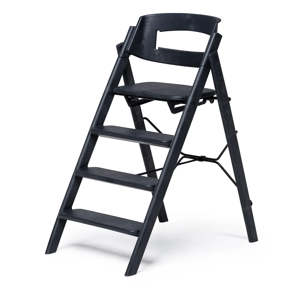 Kaos Klapp Høy stol av resirkulert plast Charcoal Black