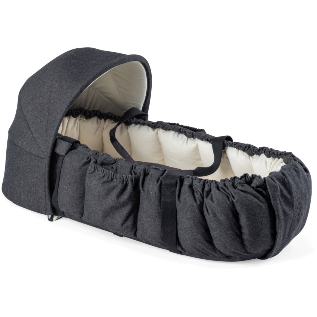 Sebra Babynest 3-i-1 med kalesje dark grey melange