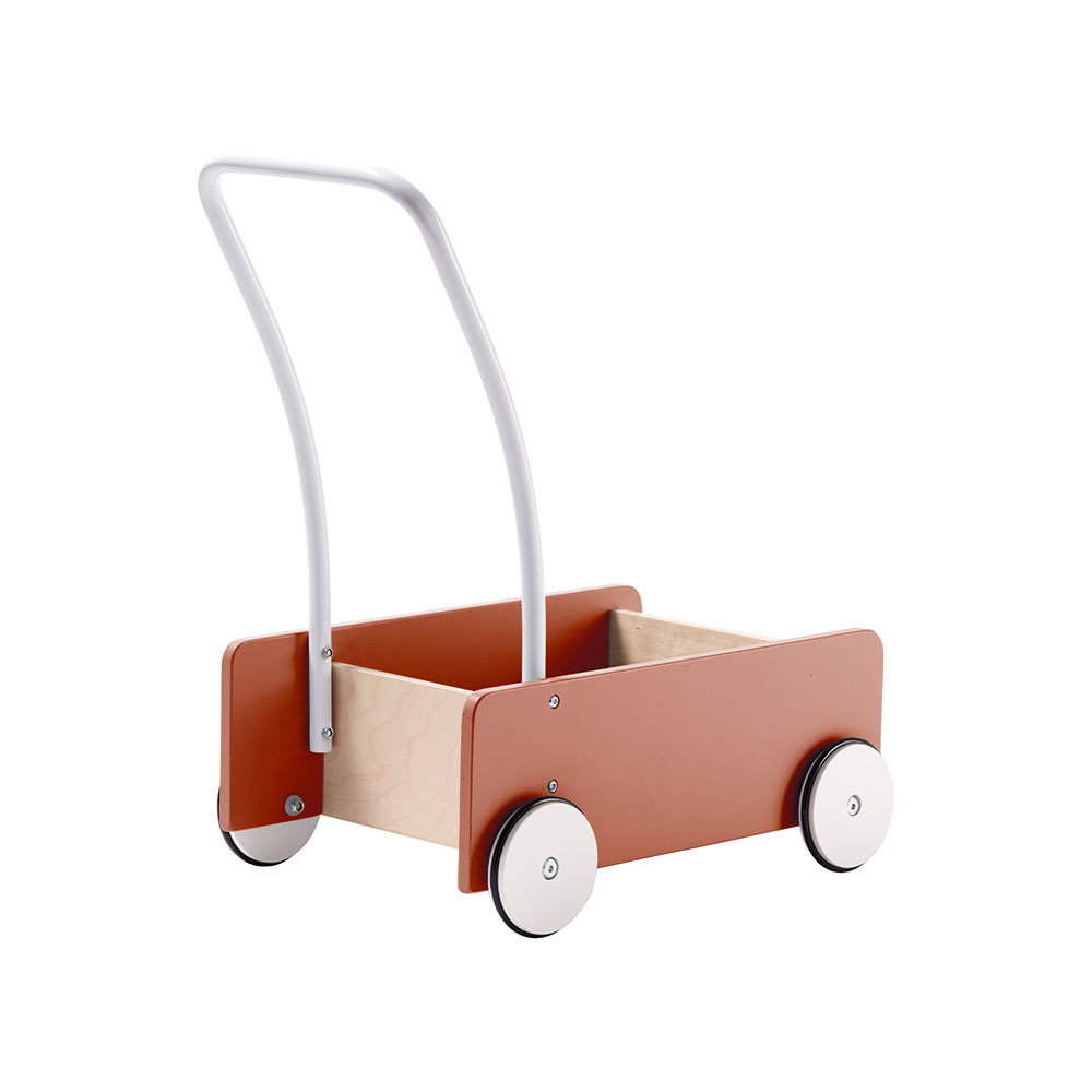 Kids Concept lær-å-gå-barnevogn rust