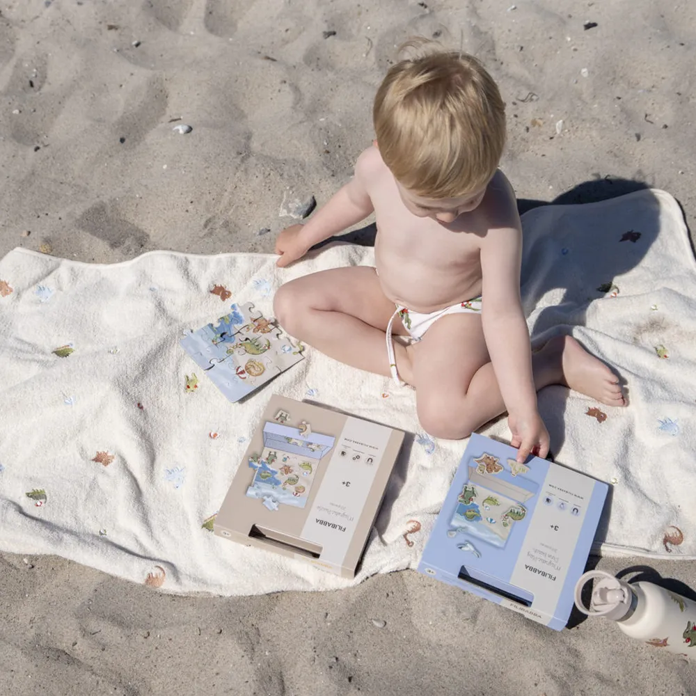 Filibabba håndkle med hette - Dino Beach
