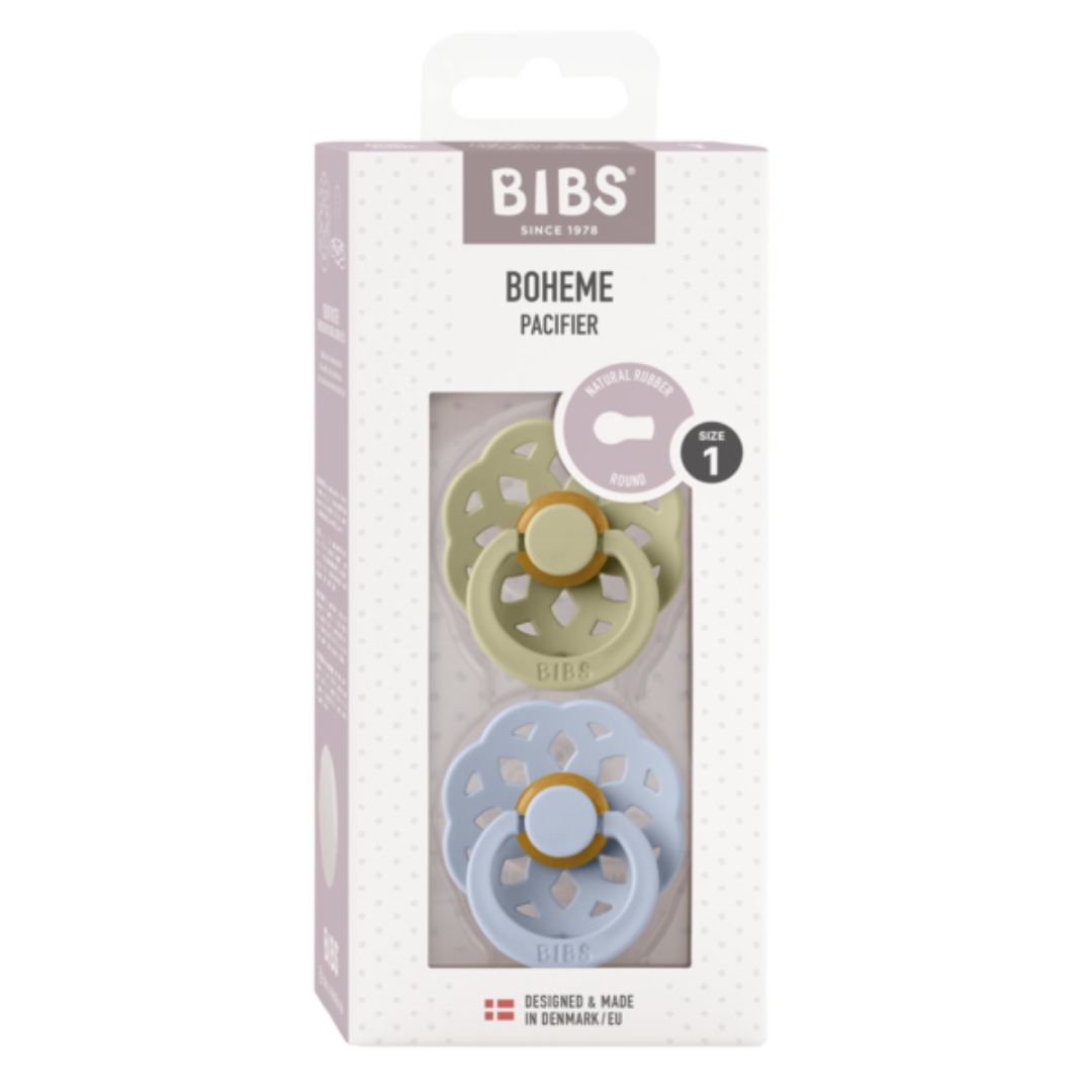 BIBS smokk Boheme 2-pakning 0-6m Khaki/Dusty Blue