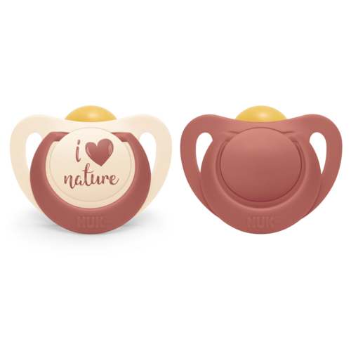 NUK for Nature smokk latex rød 18-36m