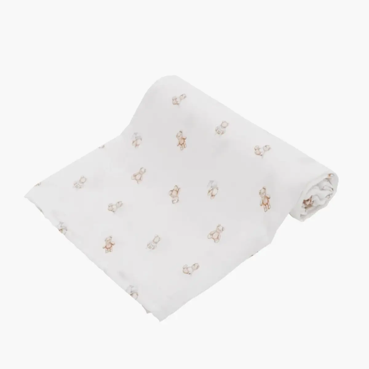 Livly Teddy Tay svøpeteppe, hvitt
