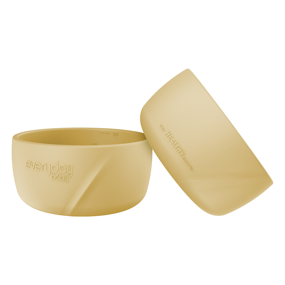 Everyday Baby silikonskål 2-pakning Soft Yellow