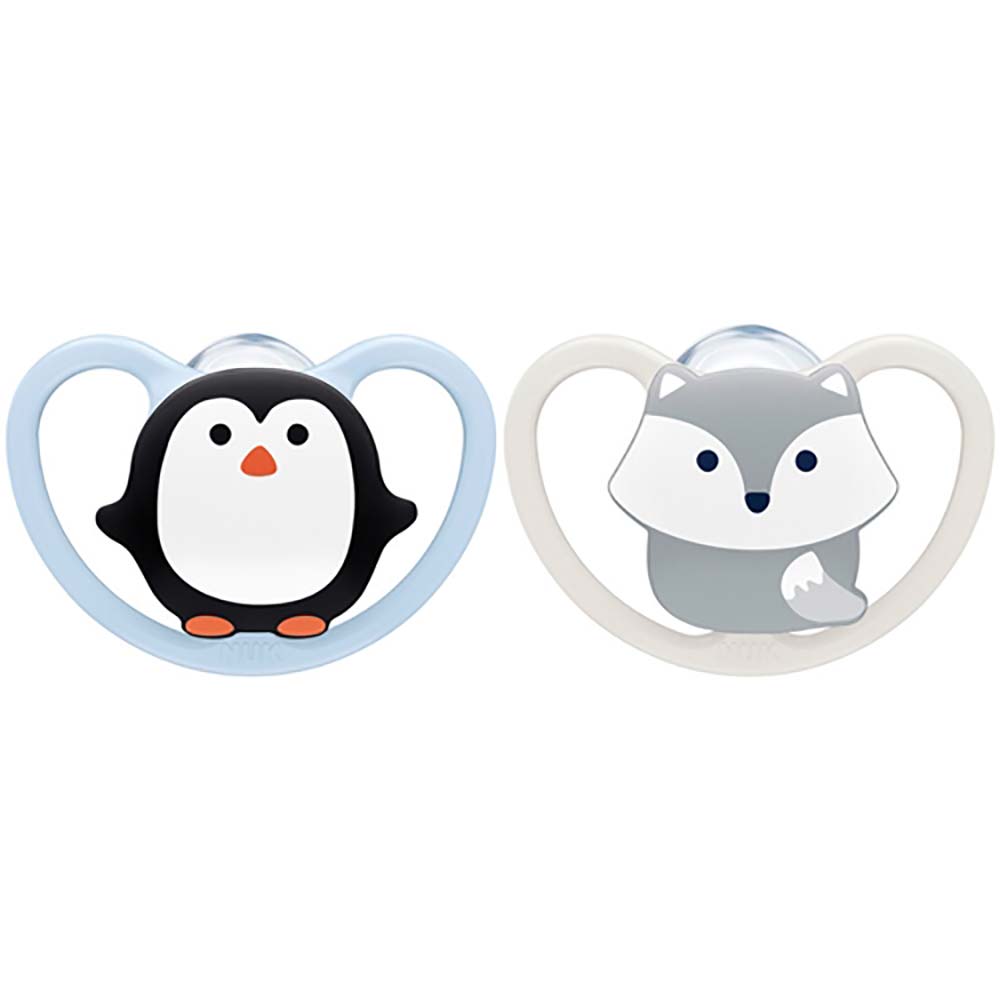 NUK smokk 0-6m Space Blue/White