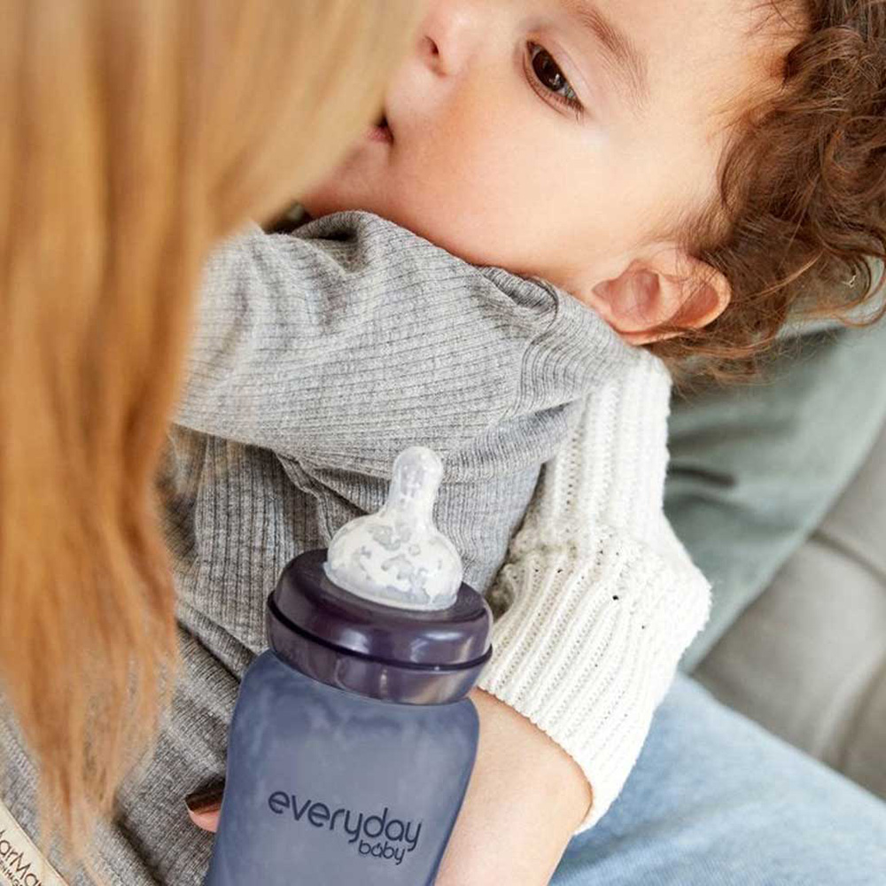  Everyday Baby tåteflaske med varmeføler Healthy + 240 ml - Blueberry