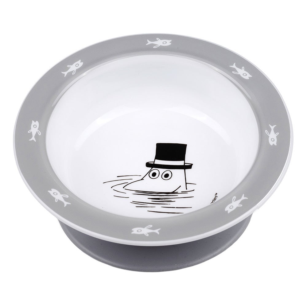 Rätt Start Moomin Water & Bath, Sugekoppplate, grå