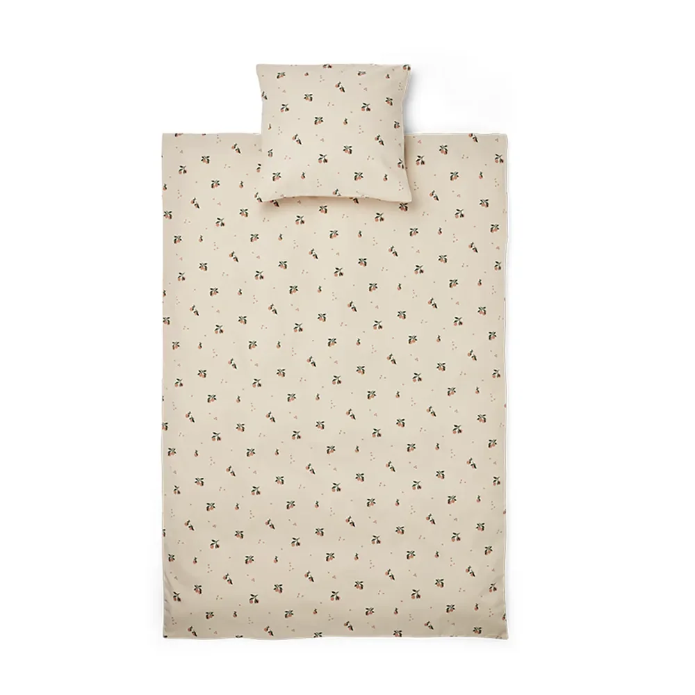 Liewood Carmen Baby Printed Bedding 70x100 cm  Peach / Sea shell