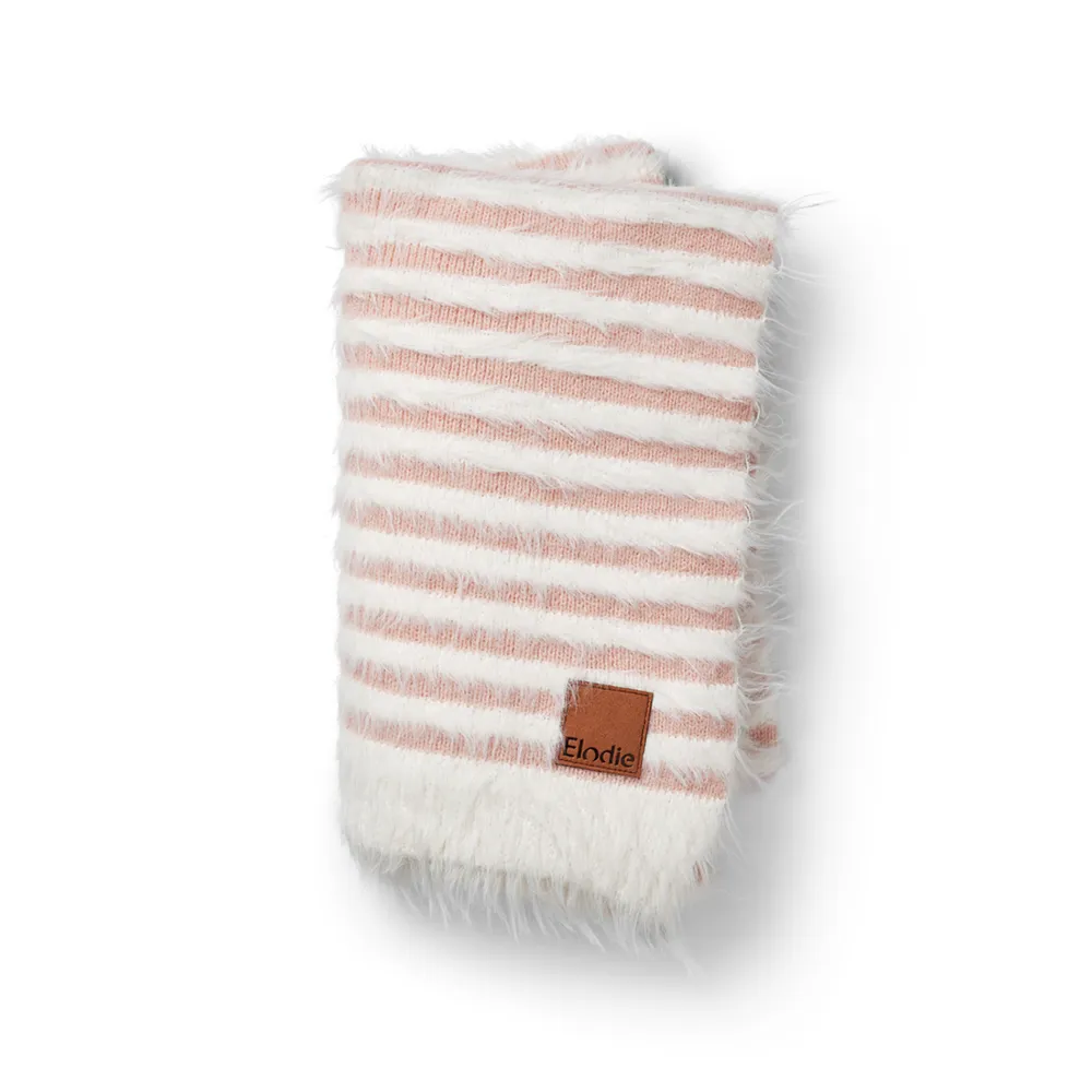 Elodie Furry Knit Teppe Faded Rose
