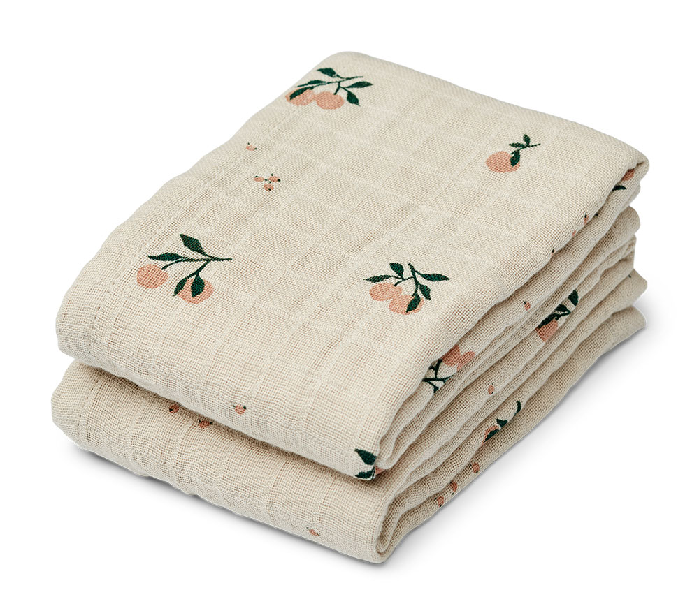  Liewood Lewis muslintepper 2-p Peach / Sea shell mix