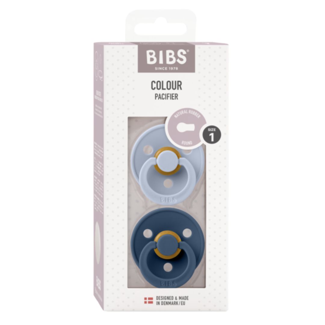 Smekker Napp 2-pakning 0-6m Dusty Blue/Steel Blue