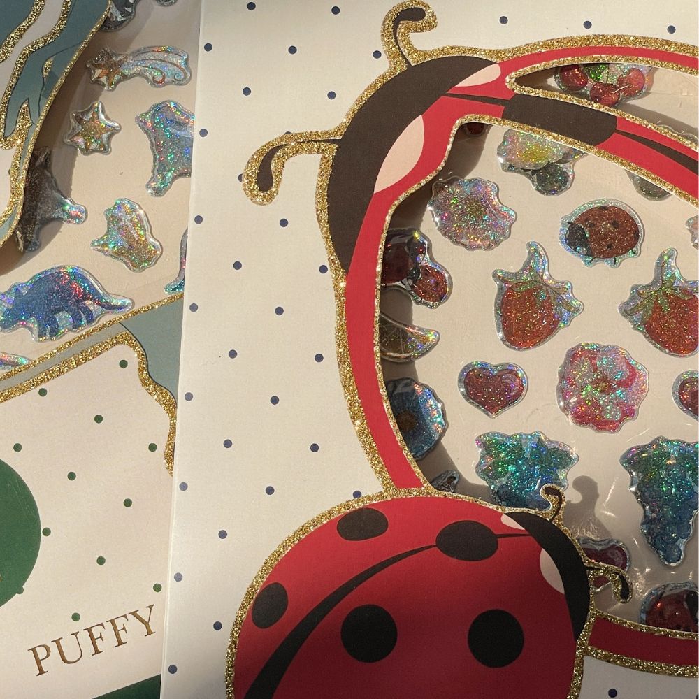 Konges Sløjd Puffy Stickers Ladybug-One Size