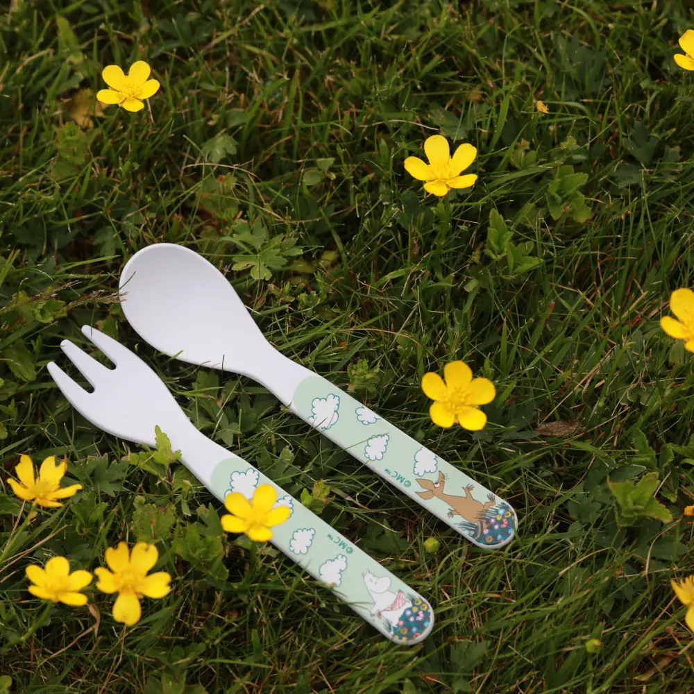 Rätt start Mumin Eng Skje & Gaffel grønn