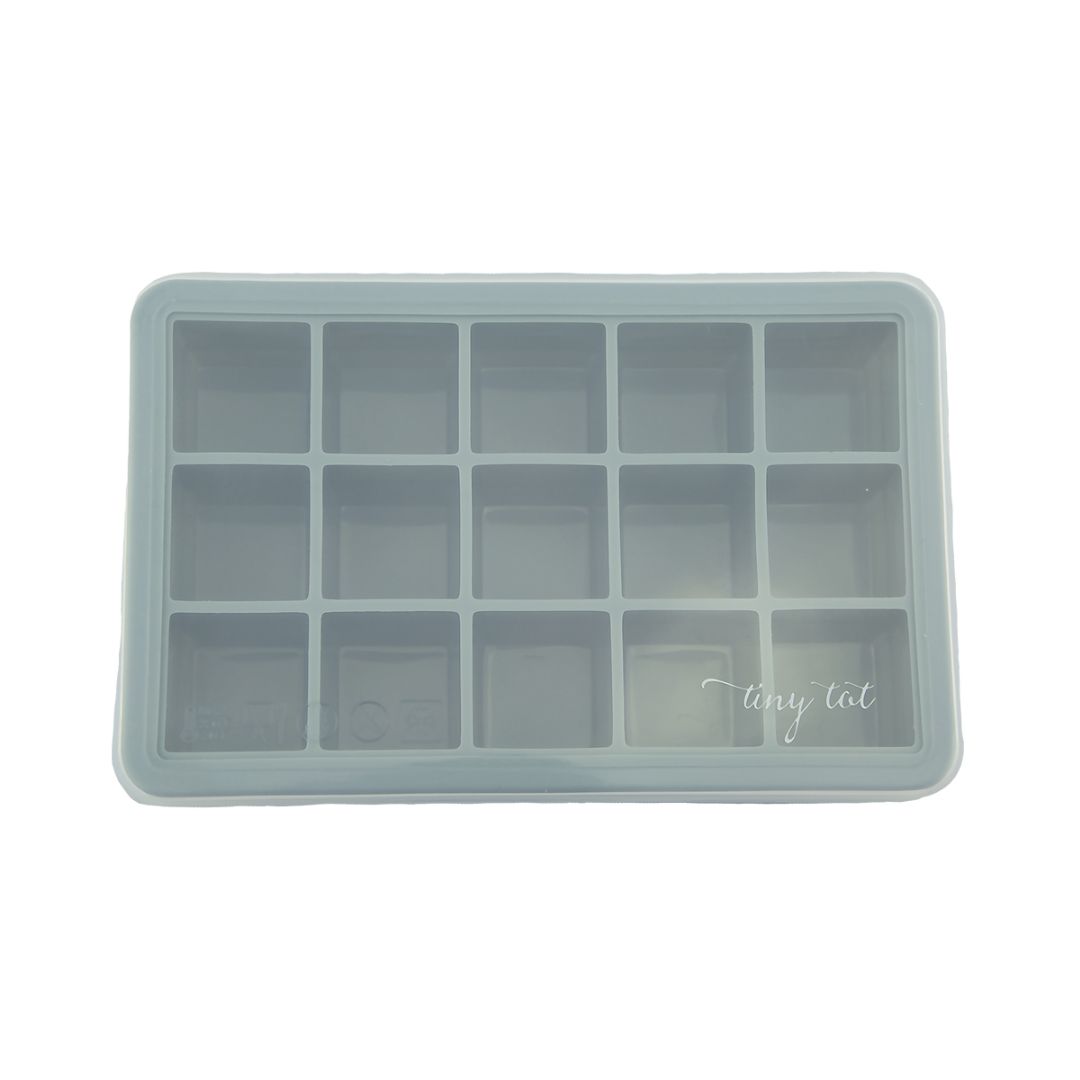 Tiny Tot Baby fryseboks for babymat med 15 rom Smokey Green 