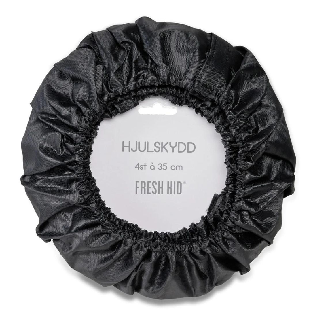Fresh Kid Hjulbeskyttelse barnevogn 4-pakning svart