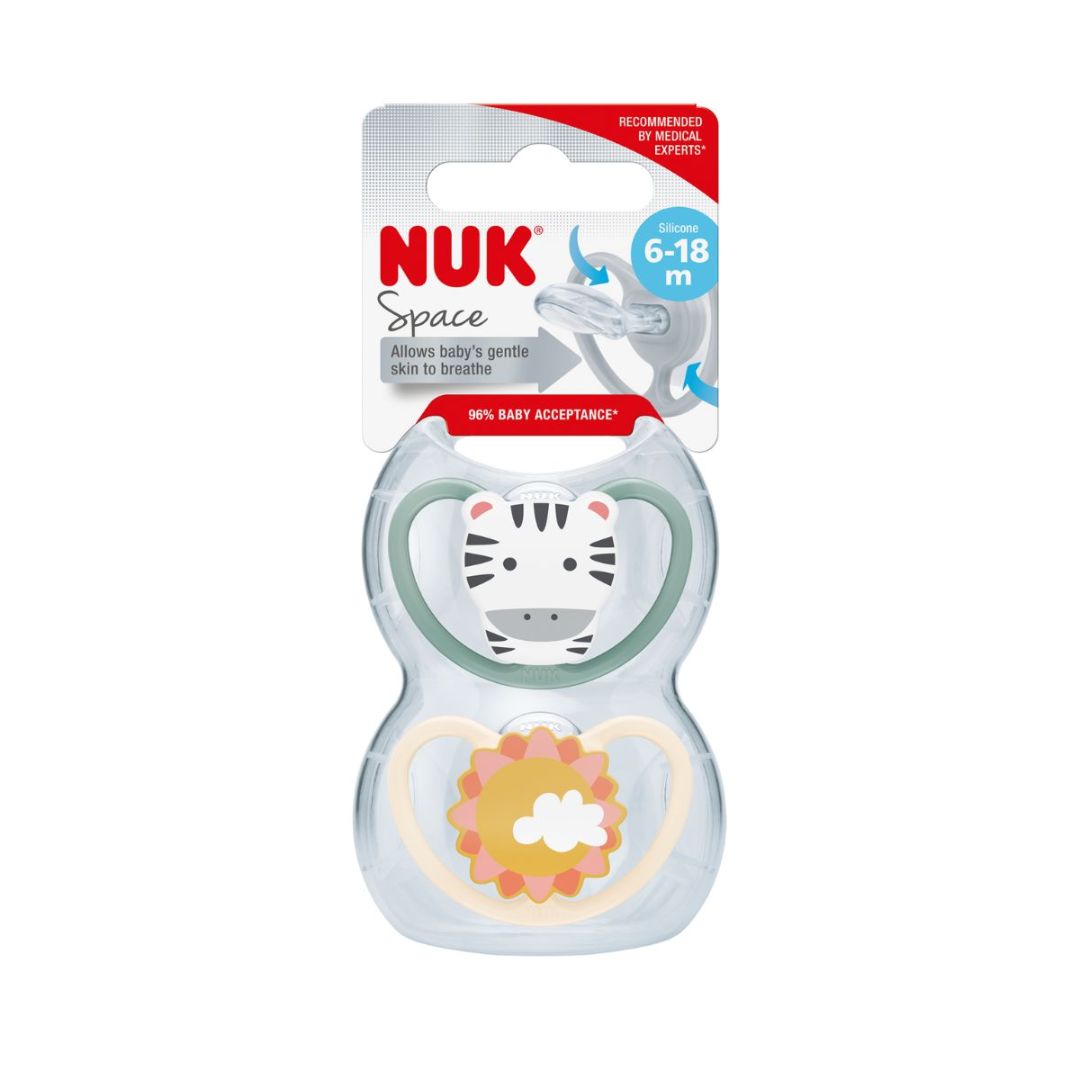 NUK smokk 6-18m Space Zebra