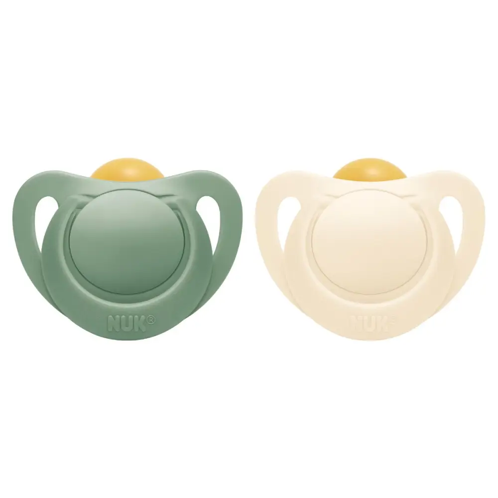 NUK for Nature Latex Smokk 18-36 m - Grønn/Kremfarget