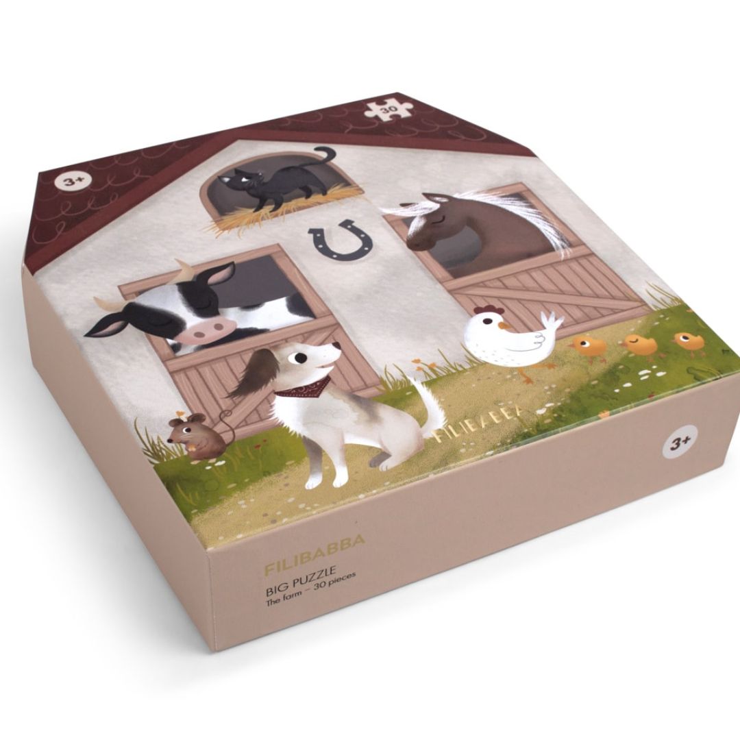 Filibabba Gulvpuslespill med 30 brikker - Magic Farm