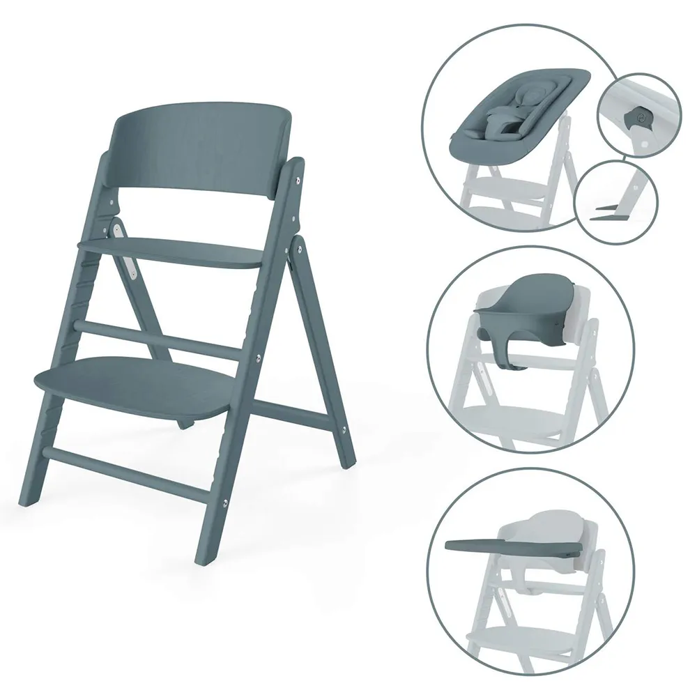 Cybex Click & Fold Spisestol 4-in-1 Stone Blue