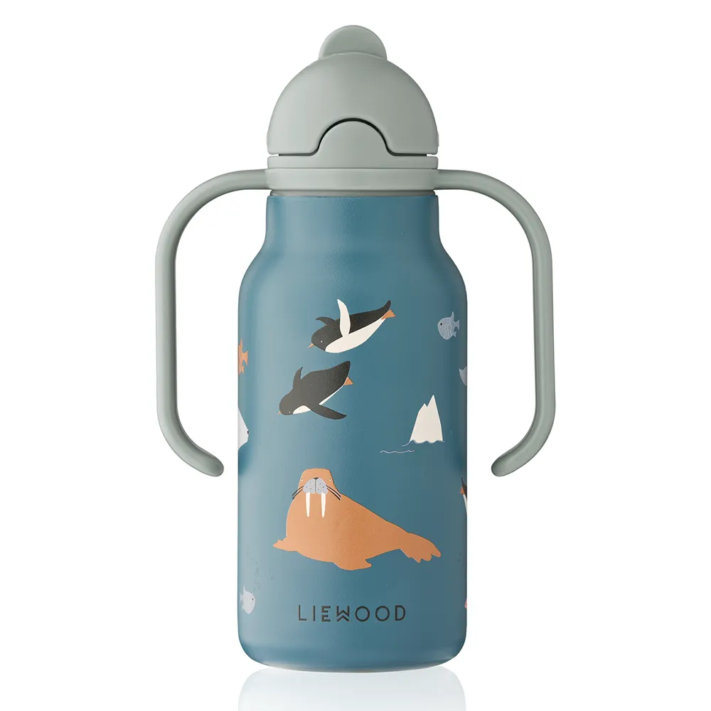 Liewood Kimmie vannflaske 250 ml Arctic Sea /  Ocean view