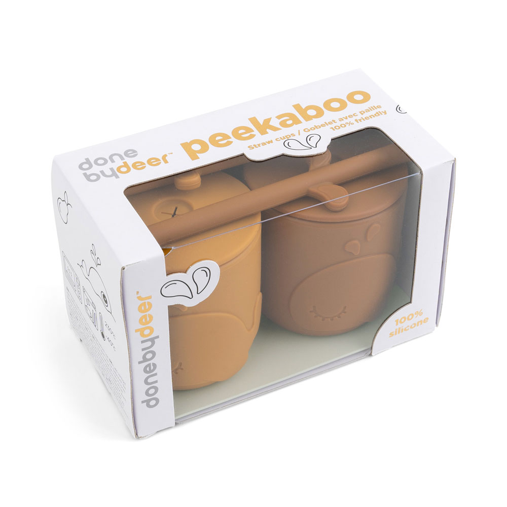 Done by Deer Peekaboo halmkrus 2-pack Wally Mustard
