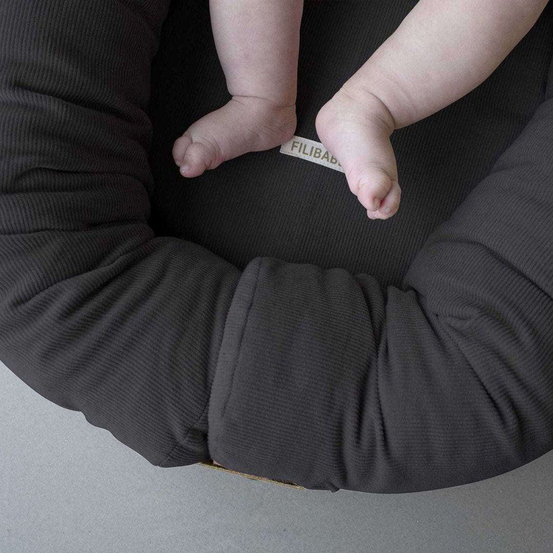 Filibabba Baby Nest - Corduroy Stone grey