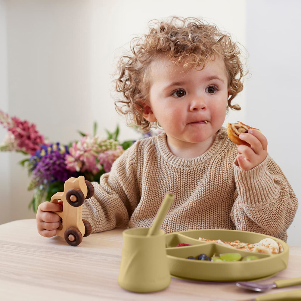 Everyday Baby Silikonplate med sugekopp Soft Yellow