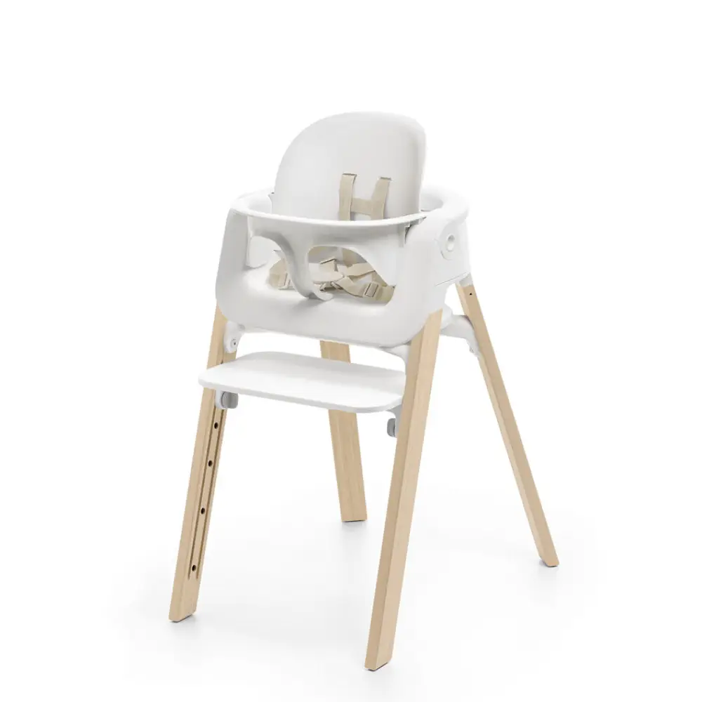 Stokke Steps 3-i-1 barnestol hvit/naturfarget