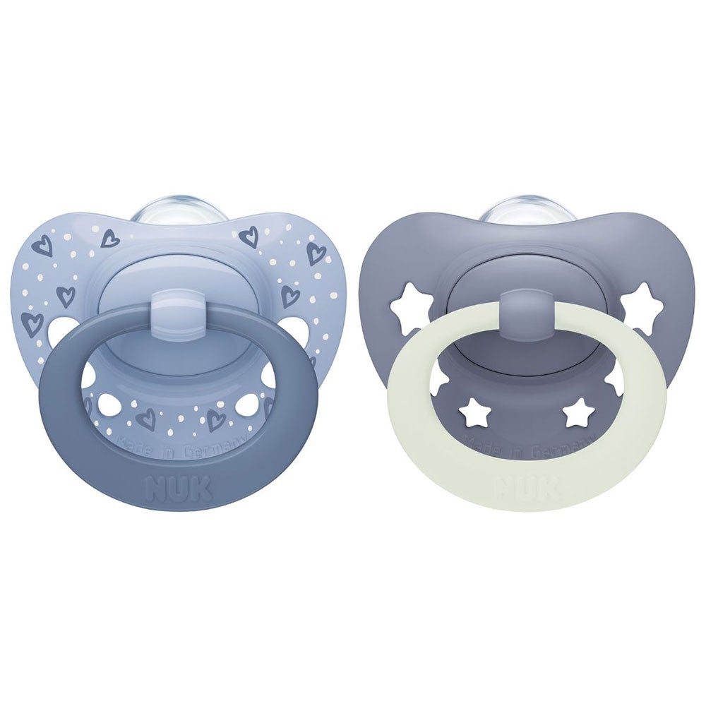 NUK Smokk First Choice Classic Day & Night Blue 6-18 mnd.