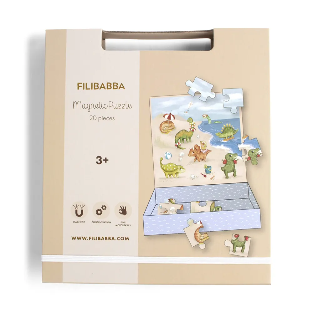 Filibabba Magnetiske spill - Dino Beach puslespill