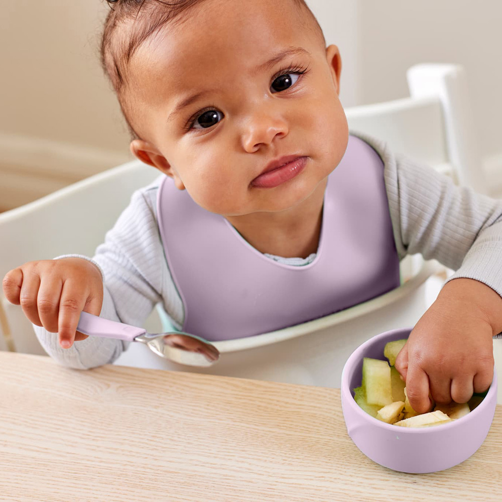 Everyday Baby silikonskål 2-pakning lys lavendel