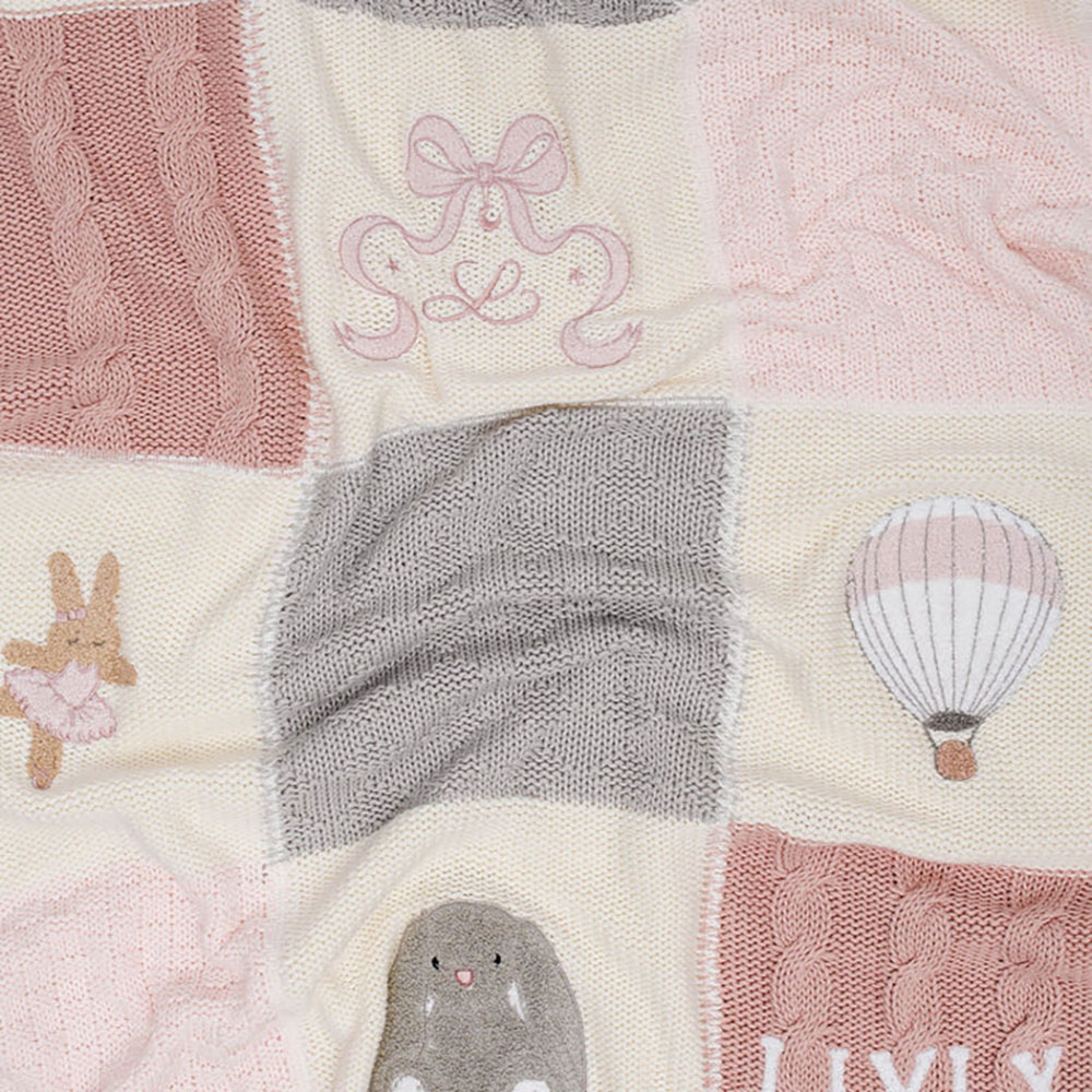 Livly Playroom Strikket Teppe Pink