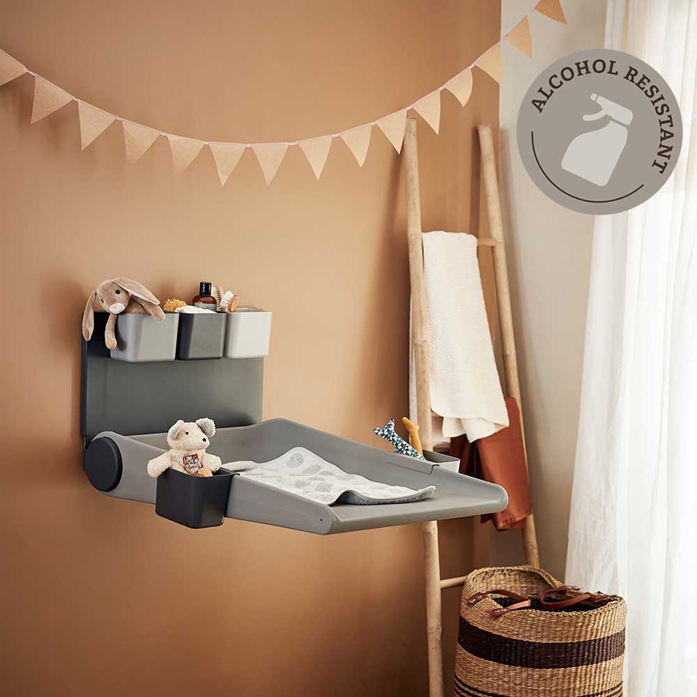 Leander Wally veggmontert stellebord Dusty grey