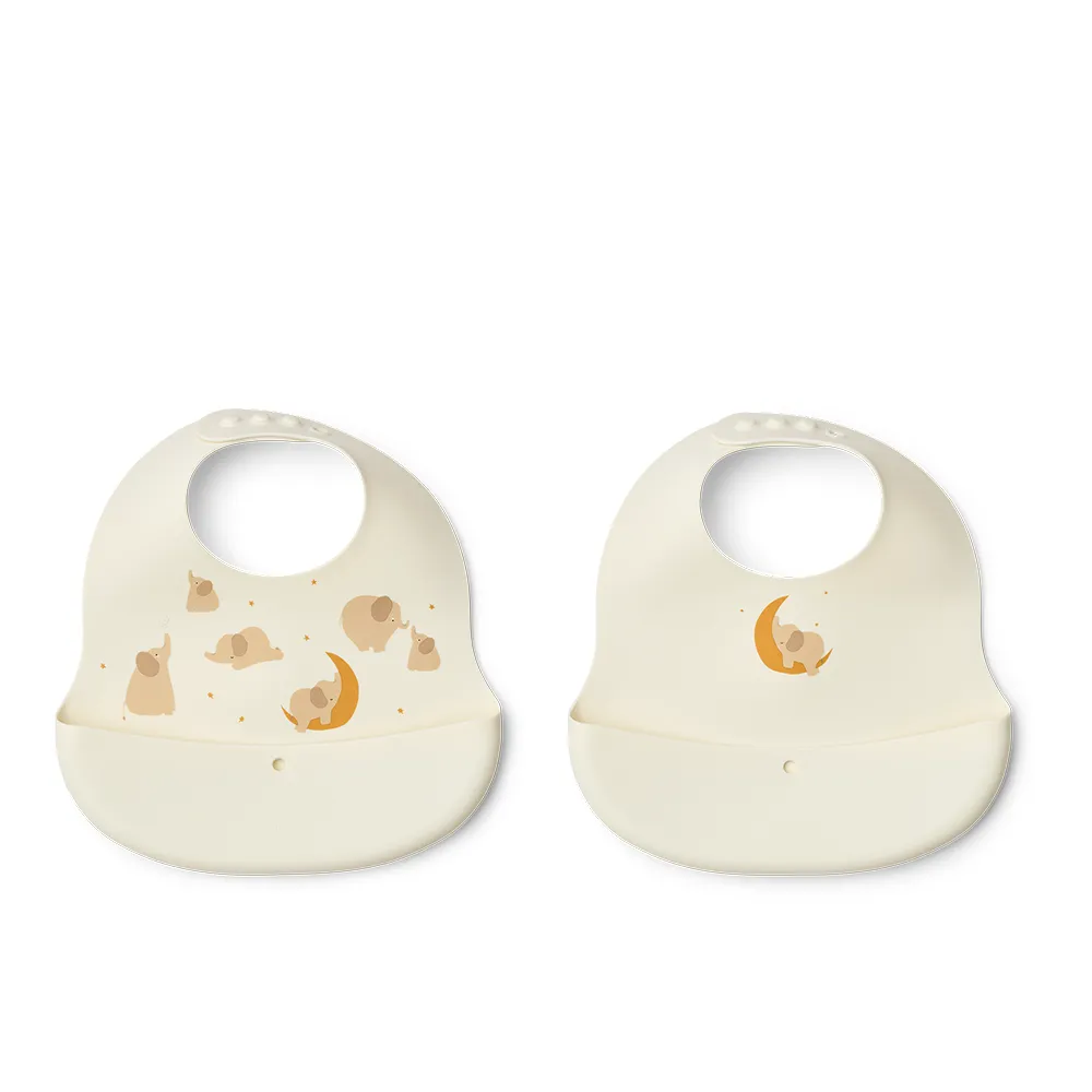 Liewood Ember Smekke 2-pack Elephant / Creme de la creme