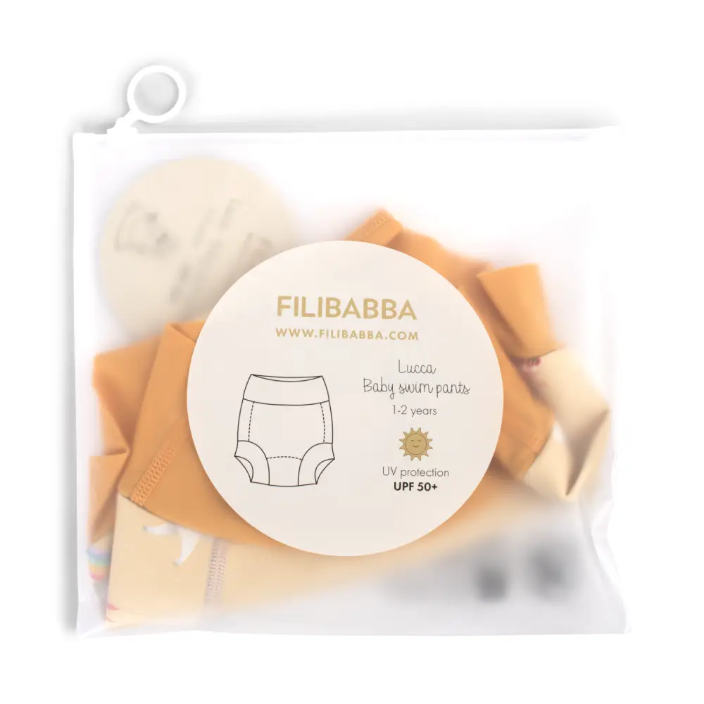 Filibabba Lucca – badebukse 1–2 år – Unicorn Shores