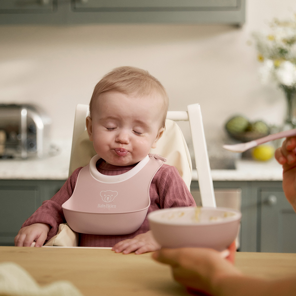 BabyBjörn barnemiddagssett 3 stk Pudderrosa