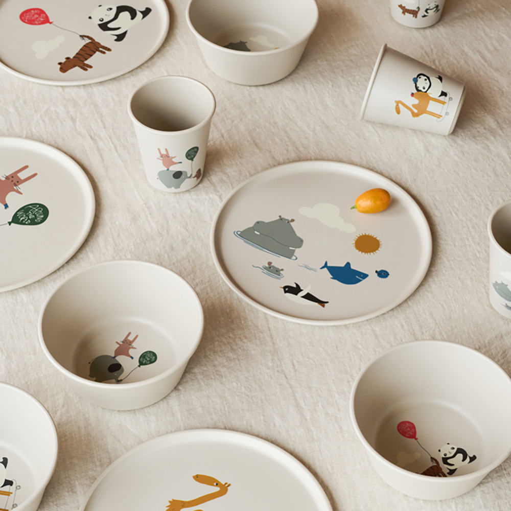 Liewood Vivi Printed Servisesett Verden Rundt