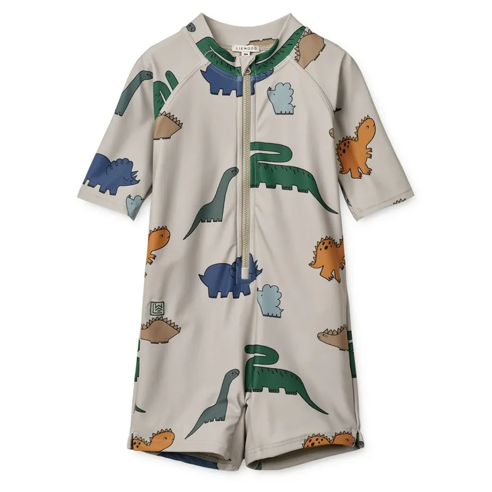 Liewood Max UV-drakt størrelse 56 Dinosaurs/Mist